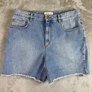 Isabel Marant Étoile Denim Shorts Womens Size 38 Light Wash Raw Hem Designer